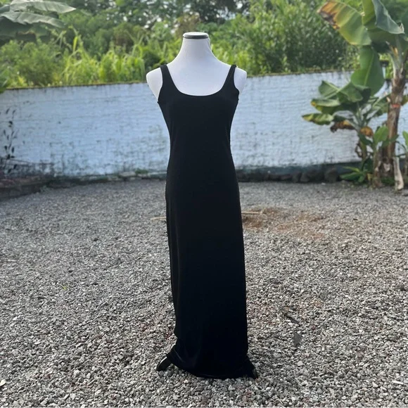 Vintage Guess 90s Black Maxi Dress - Picture 1 of 15